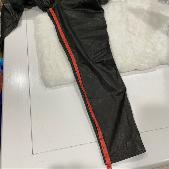 Spanx Leather-Like Ankle Skinny Pant Sz M DEFECTED Stretchy Chic Edgy Casual - Picture 13 of 15